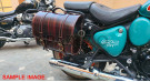 Royal Enfield Goan Classic 350 Leather Canvas Pannier Bags and Mounting      - SPAREZO
